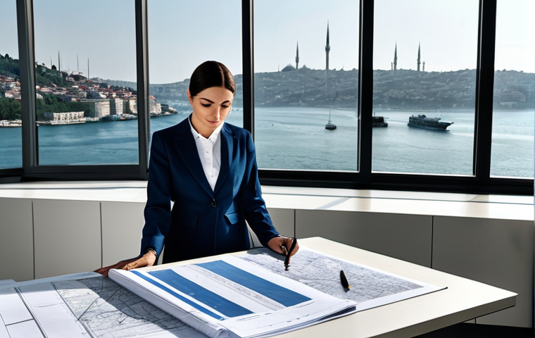**
"A professional female architect, fully clothed in modest, stylish clothing appropriate for a business meeting in Istanbul. She is reviewing blueprints in a modern office with a view of the Bosphorus. Safe for work, perfect anatomy, natural proportions, professional, appropriate content, fully clothed."
**
